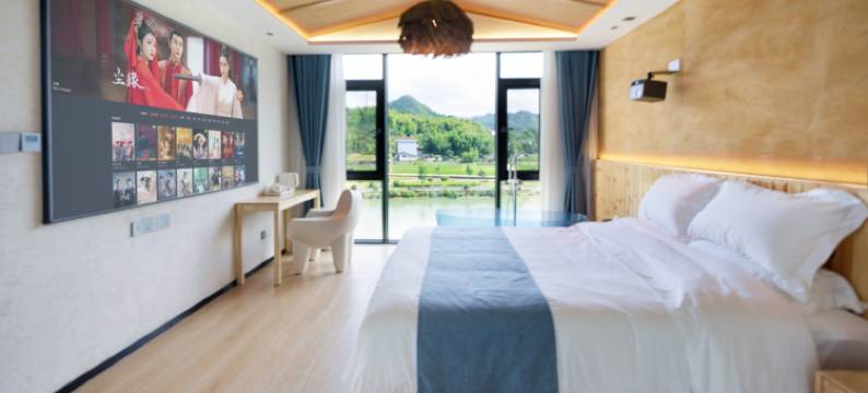 乐水阁・溪畔木舍|中式典韵观川露台美宿(桐庐龙鳞坝店)图片