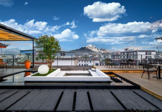 丽江古城右见雪山美宿酒店外景图