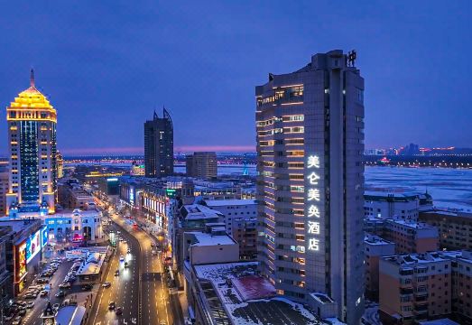 哈尔滨中央大街江景美轮美奂酒店外景图