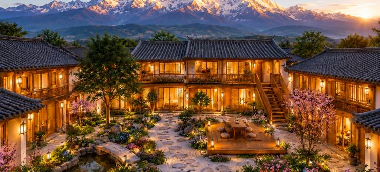 安雲·日照金山·Timely设计师·180°花园美宿(丽江古城大水车店)图片