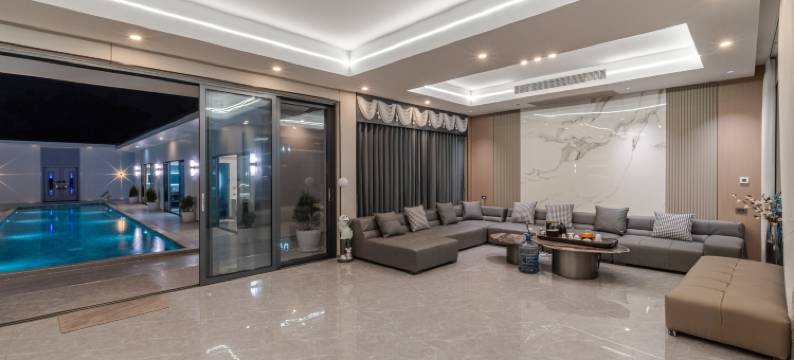 TML时尚庄园大别墅|6房8卫|豪华KTV包房、泳池、桌球台、篮球场(T M L-Manor House 6 Bedroom-Independent Swimming Pool and Powerful Ktv)图片