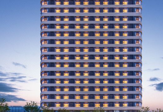 青岛览秀城海景桔子水晶酒店外景图