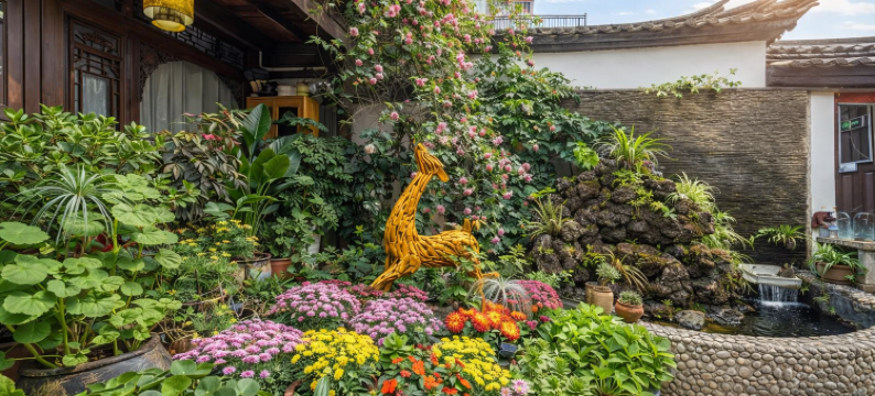 梦里繁花・360°空中花园・云海星潮・Vista古韵轻奢美宿(丽江古城店)图片