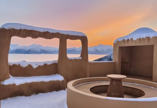 上荨罗迦·Santorini月亮湾希腊亲子海景私汤民宿（抚仙湖风景区）外景图