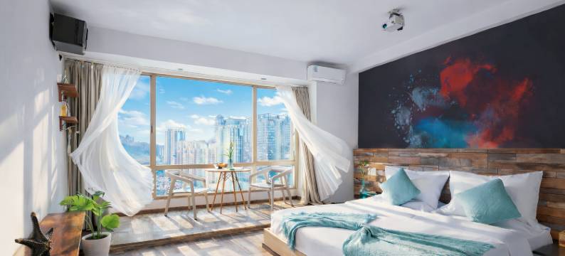 GY stay摩天1号艺术影音观景酒店(花果园购物中心白宫双子塔店)图片