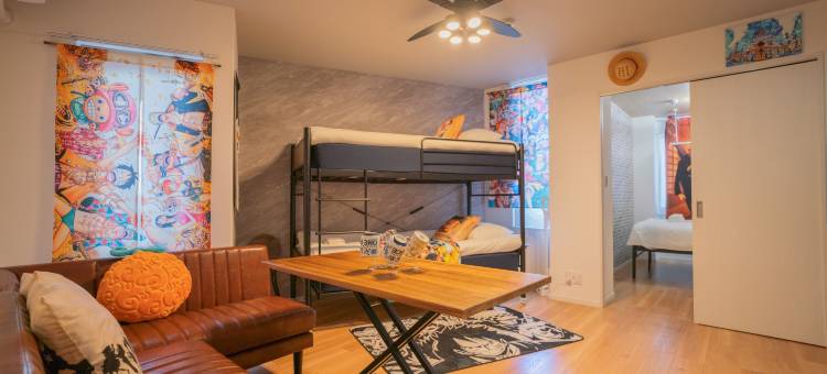 フォルモント寺田町204 - 海贼王主题公寓，寺田町站步行8分(Baden² MINPAKU STYLE～ART～TERADACHO - One Piece themed apartment, 8 mins to Teradacho Station)图片