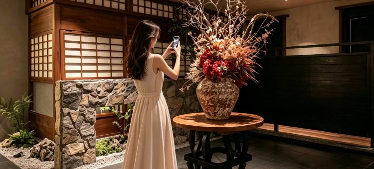 陌上|在外桃园·侘寂美学·私汤园林度假酒店(陶阳里人民广场店)图片