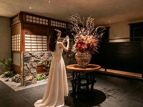 陌上|在外桃园·侘寂美学·私汤园林度假酒店(陶阳里人民广场店)图片