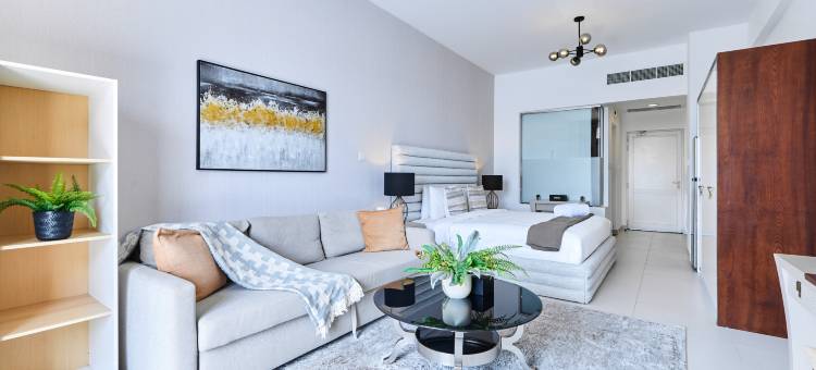 bnbme | 棕榈岛时尚单间公寓，带阳台，可欣赏海景(bnbme | Chic Studio in Palm w/ Balcony & Sea Views)图片