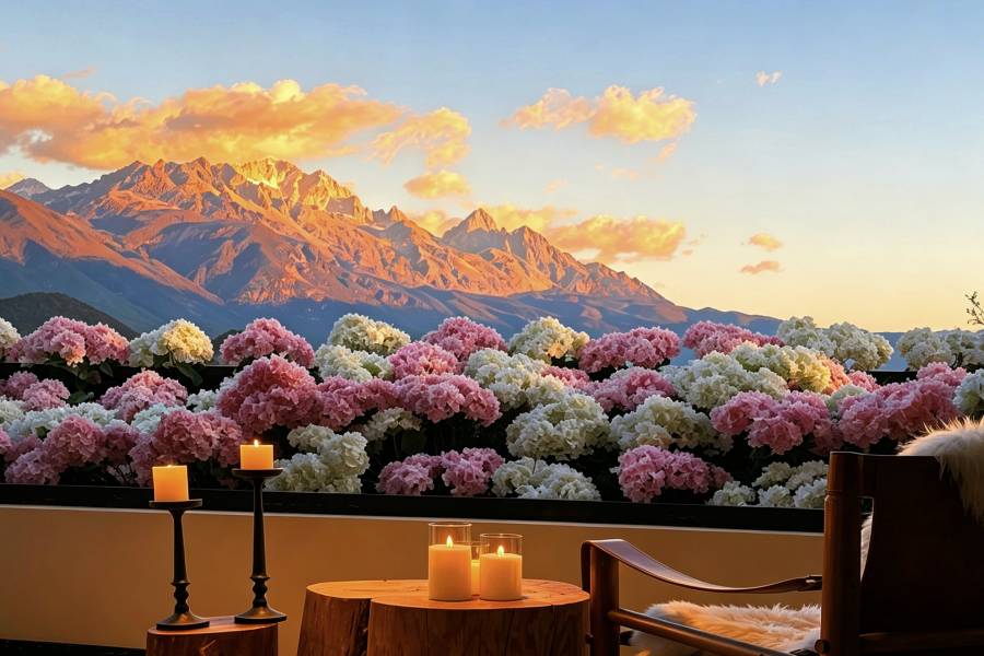 在野Snow Mountain·日照金山·空中花園雪山星空度假民宿
