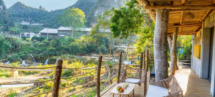 德天华悦山水画廊山景庭院旅拍酒店(德天瀑布店)图片