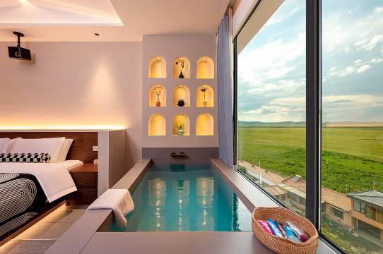 黄河外滩隐栖私汤民宿