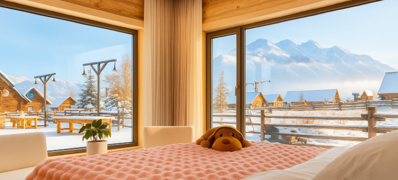 禾木双穗禾·360°环山Slowly·原木风私享美宿(落日篝火晚会店)图片