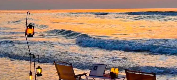 陌海•望海｜一线海景赏夕阳美景•LanM金滩那片海民宿(万尾金滩店)图片