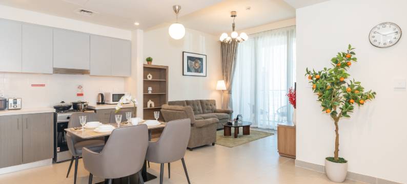 精致2房公寓 繁华都市夜景观 波斯湾海景(Luxury & Cozy 2BR w/Pool,Gym & Burj Khalifa View)图片