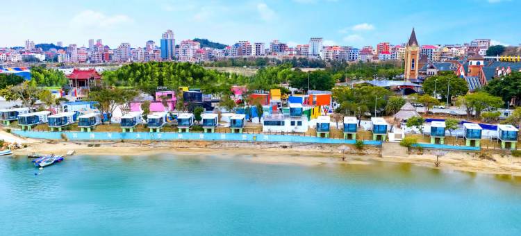 滨海湾270°海景·专属沙滩泳池·太空舱度假野奢营地(文甲码头店)图片