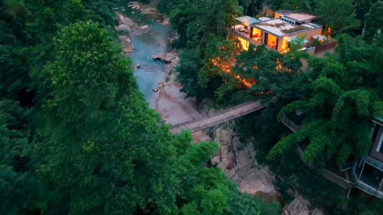 山与溪·自然茶愈私汤山泉民宿(青城山店)图片