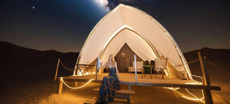 敦煌鸣沙山国际沙漠露营基地图片