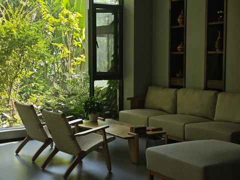 曼醒·沐夏|侘寂美学设计·Villa森氧林墅(嘎洒机场店)