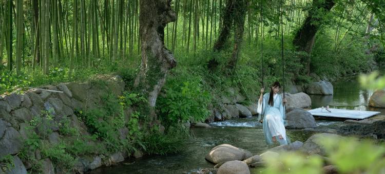 安吉栖心山隐·溪上秋千Valley Villa山野溯溪美拍亲子汤泉美宿图片