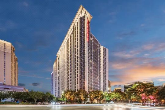 西安水晶岛酒店(省体育馆地铁站高新万达one店)预订价格,联系电话位置