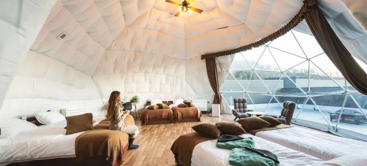 山中湖VISION豪华露营度假村及水疗中心(Panoramic Mt. Fuji Views from All Rooms – Vision Glamping Resort & Spa Yamanakako)图片