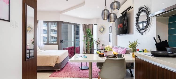 Chic Cozy Studio at Tambuli Residences Ocean View by Dominik Studio with Pool Balcony in Mactan图片