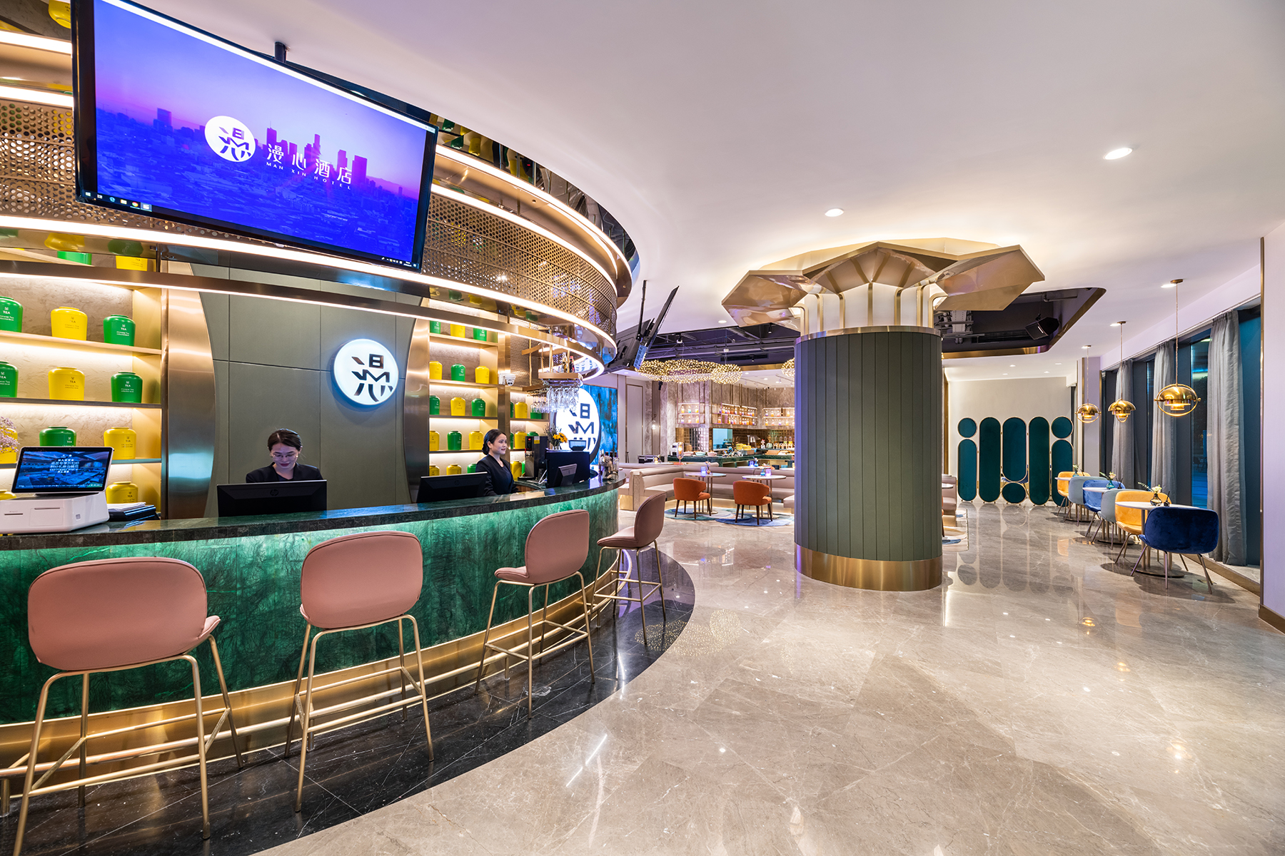 Manxin Hotel Nanjing South Railway StationOver view