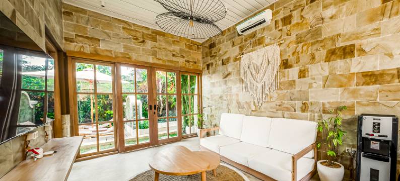 Nyaman别墅(Nyaman Villas by EVDEkimi – romantic escape among rice fields w/pool, terrace - Long stay extras)图片