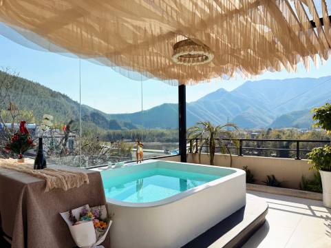 尘隐·温泉度假·山川咖啡·ins风智能美墅(泾县月亮湾风景区店)图片