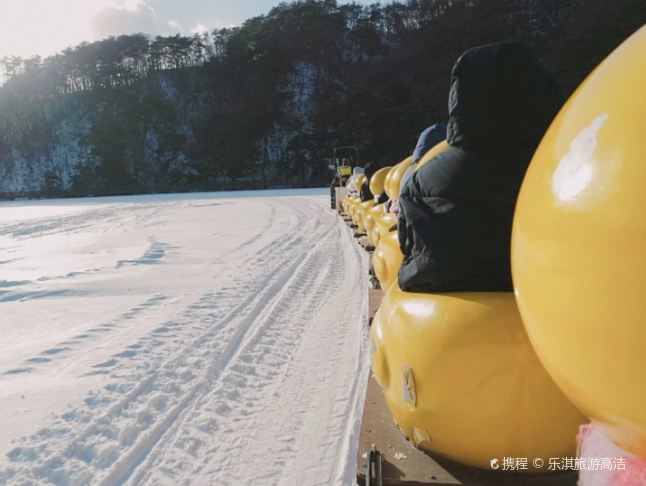 人生建议冬天来韩国一定体验一次冰上雪橇