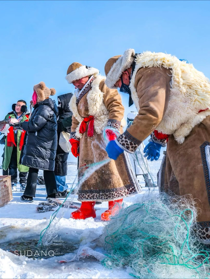 在-30度的极寒天气里凿冰捕鱼｜河北千年渔猎文化｜华北唯一