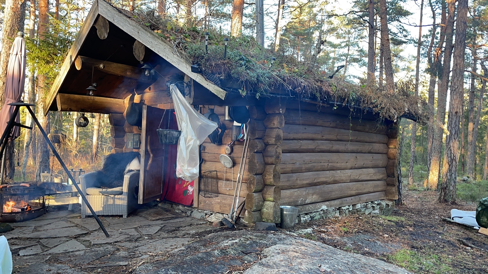 挪威森林小木屋烧烤