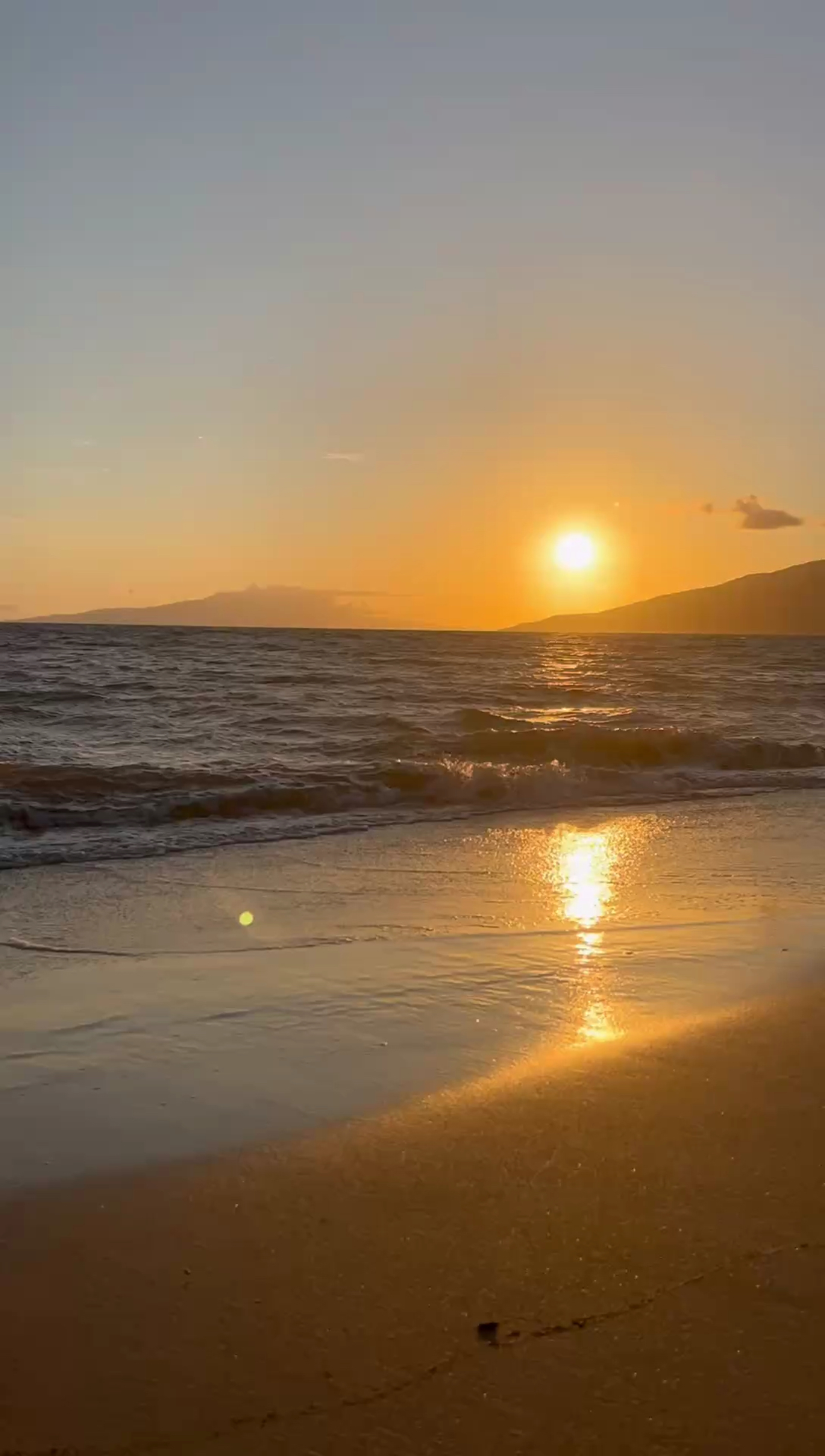 夏威夷茂宜岛基黑海滩你可以看见最美的日落