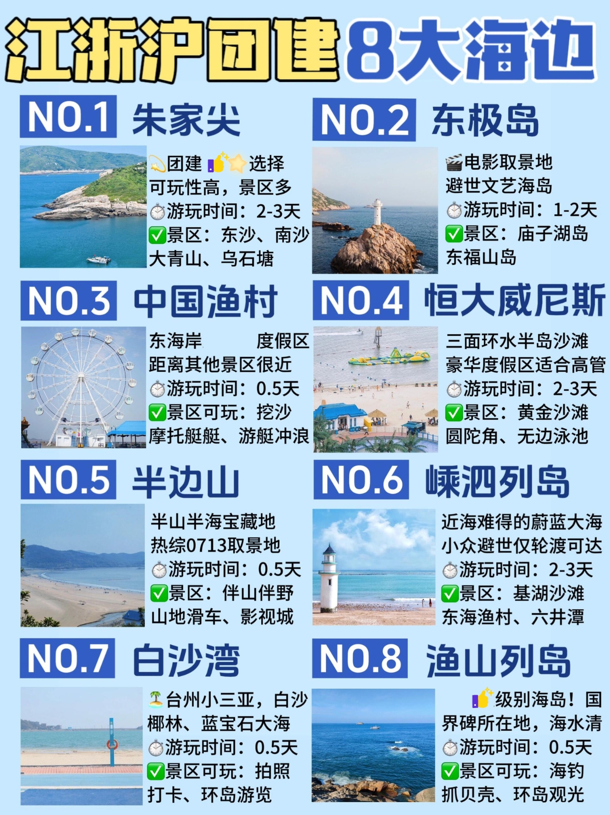 江浙沪团建|海边团建8大好去处🌊超清凉