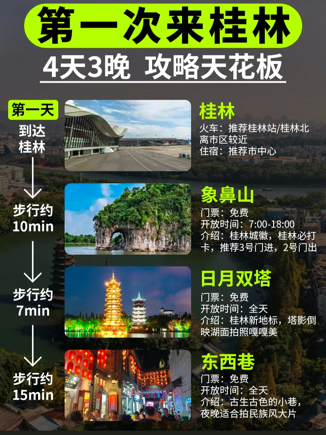 🎉🎉🎉五一桂林旅游✅4天3晚经典路线