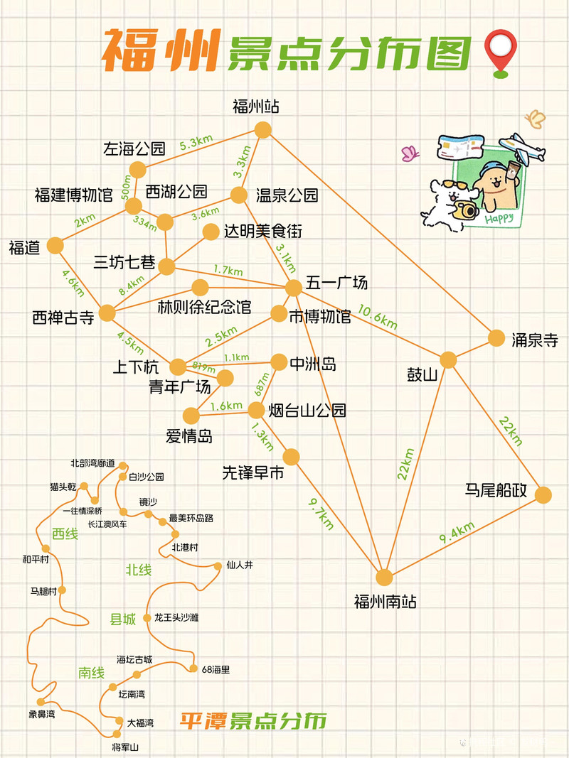 福州景点排行：最新地图高清版，探索福州的魅力之旅