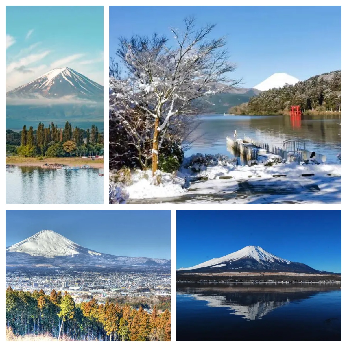 日本箱根·芦之湖与富士山雪顶的绝佳观赏地