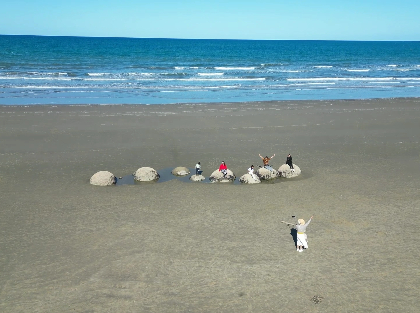 新西兰南岛奥马鲁的摩拉基大圆石
