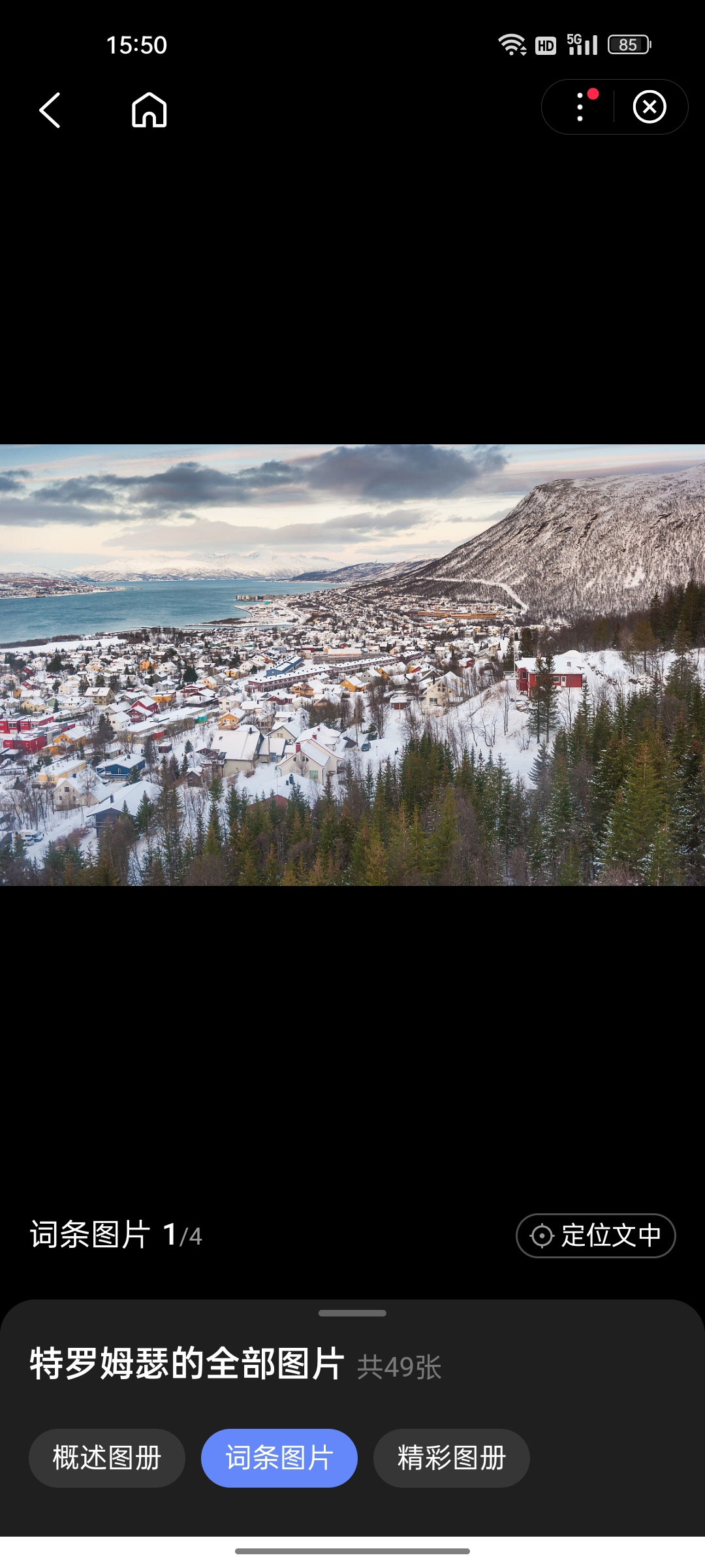 特罗姆瑟（挪威语：Tromsø），是挪威特罗姆斯郡首府，也是挪威北部最大港口城市。其地理位置靠近欧洲