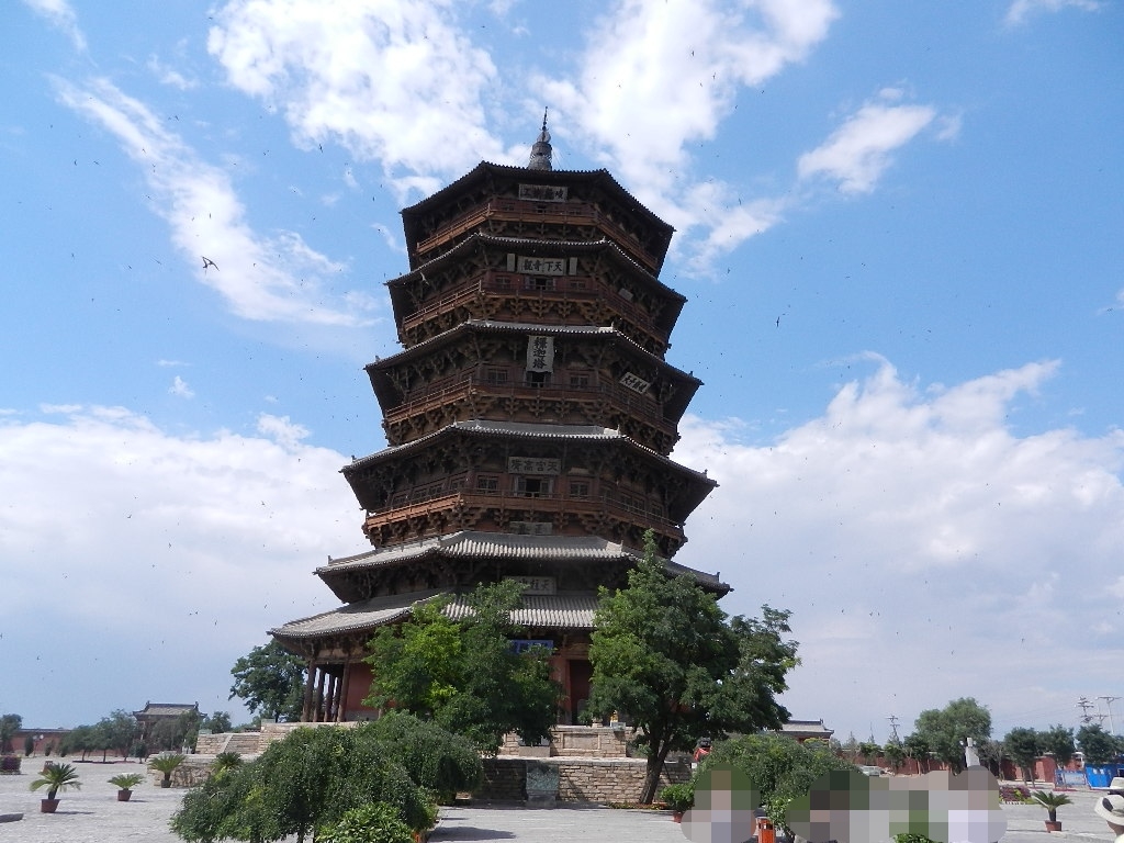山西应县佛宫释迦塔（辽代）-中国最早，最高的木塔