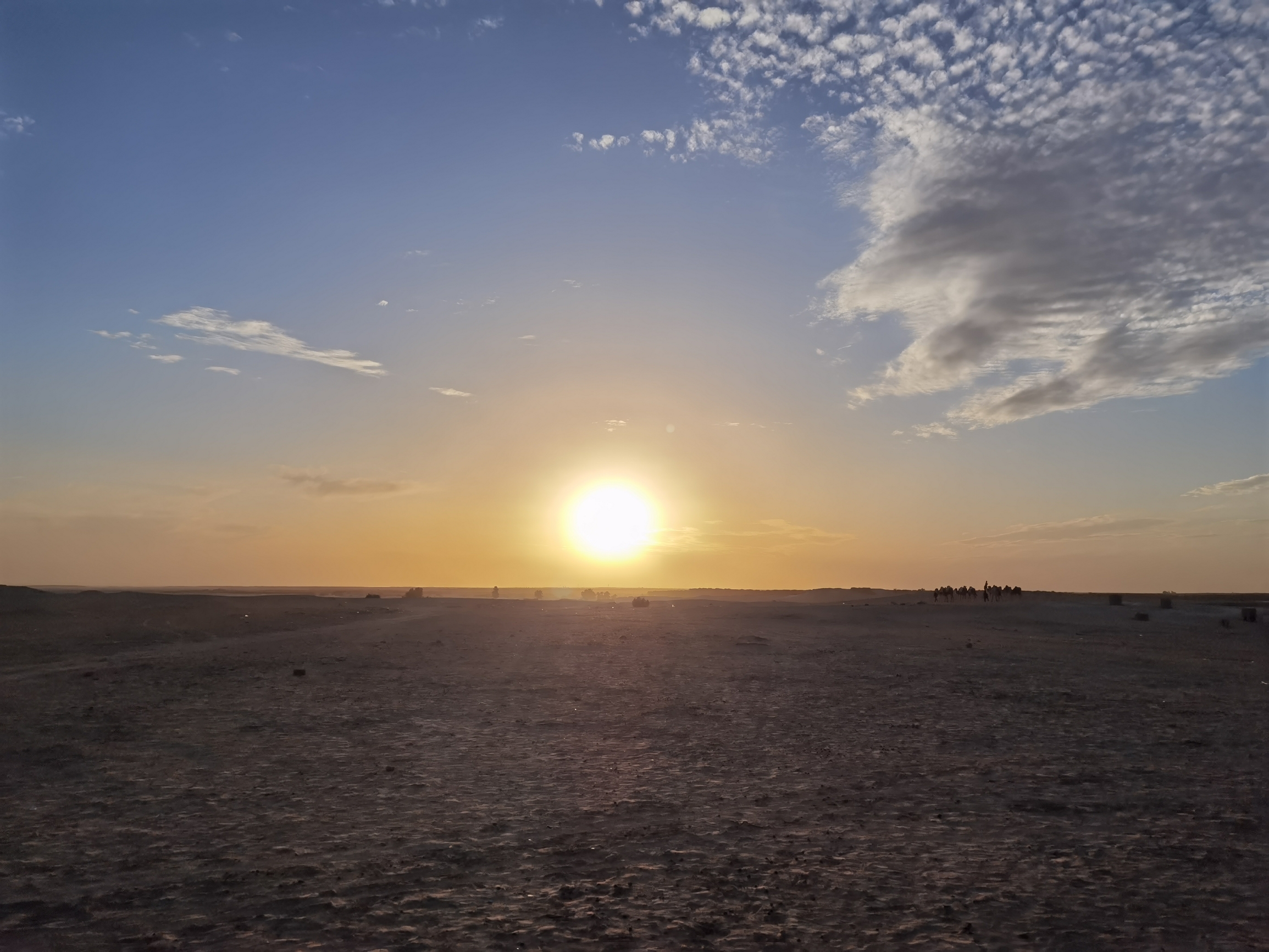 撒哈拉沙漠的日落美不胜收。
