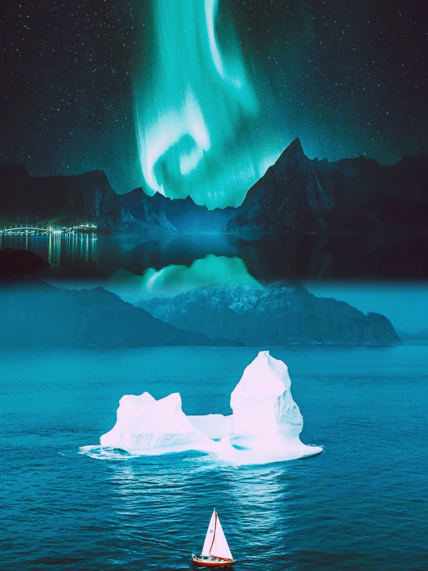我拍到了:冰山，极光和北冰洋
