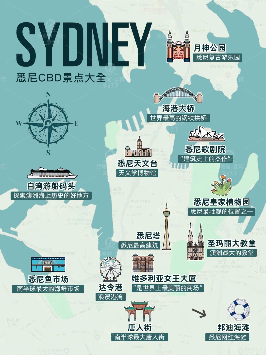 悉尼CBD旅行景点大全|地标景点游玩推荐