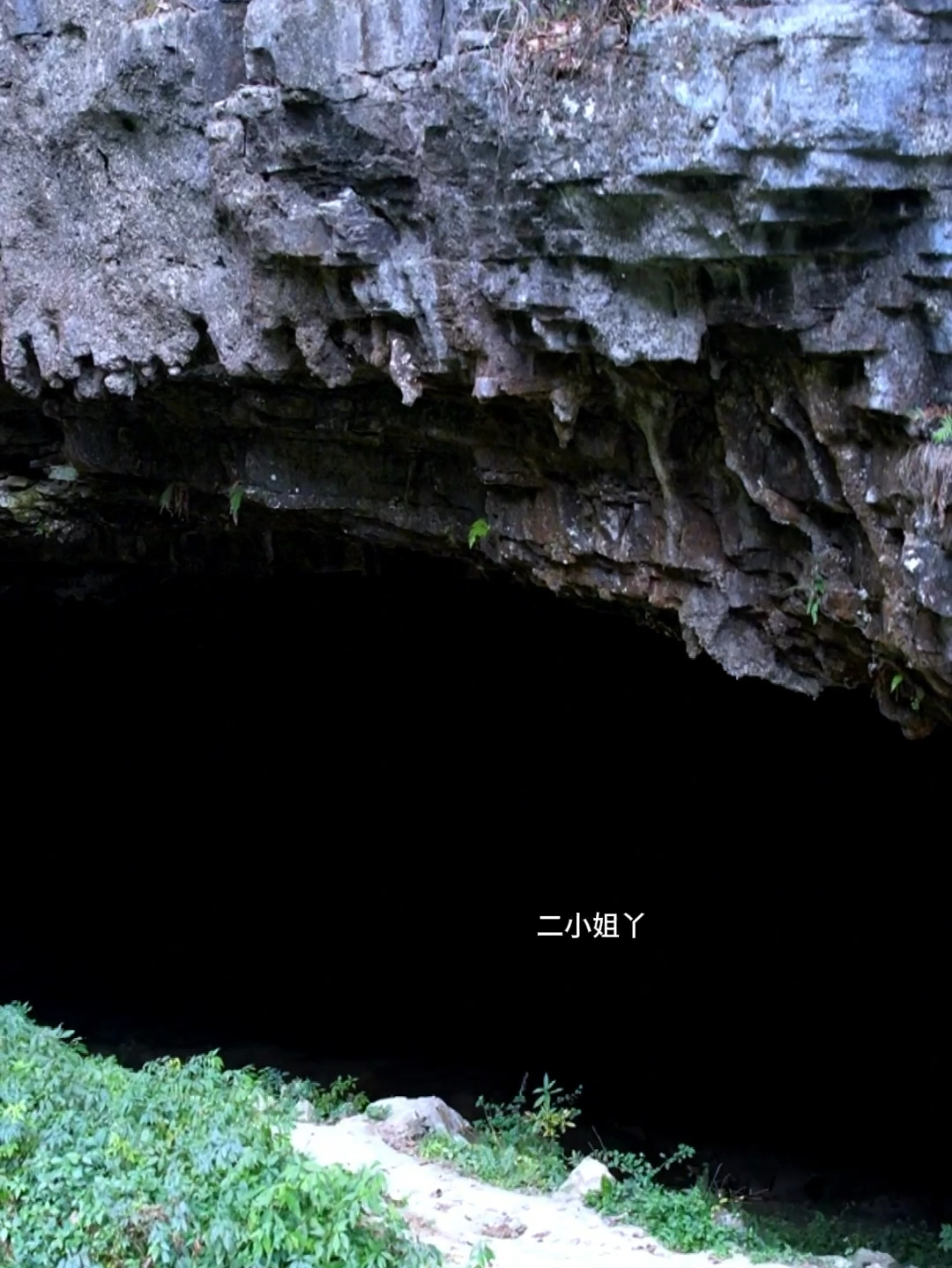 贵州大山深处发现一个神秘山洞，只见洞内山泉水清澈见底，还修建了一条很长的步道通往洞中 #探秘 #山洞