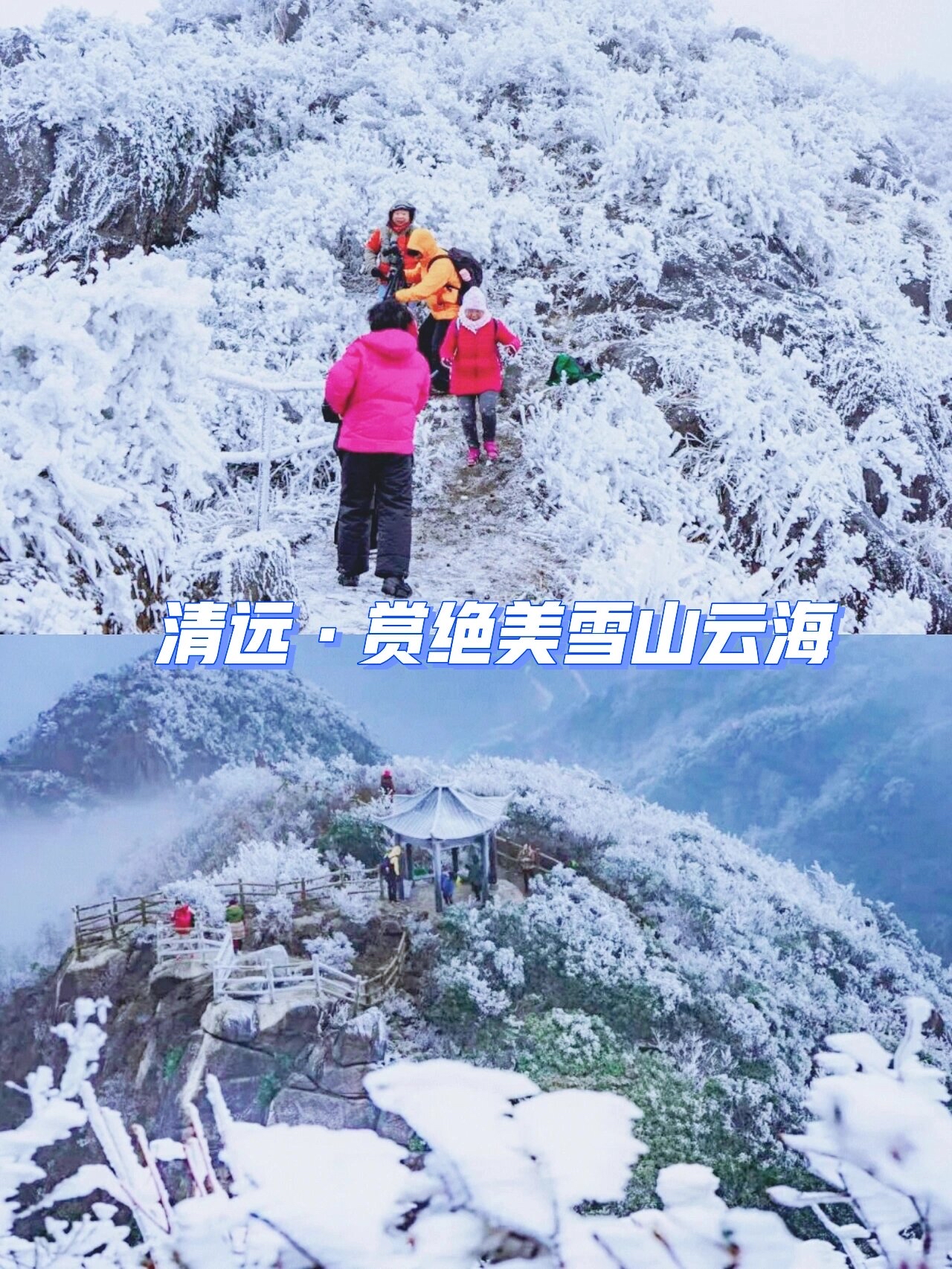 清远下雪啦❄️广东人不出省也能看雪啦，超赞