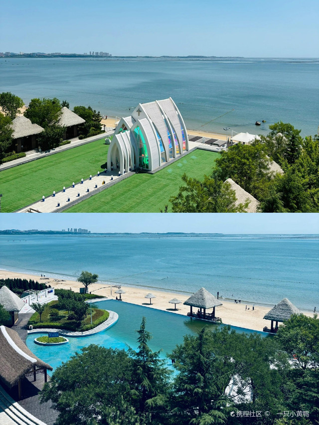 泳池海边荣成倪氏海泰度假酒店