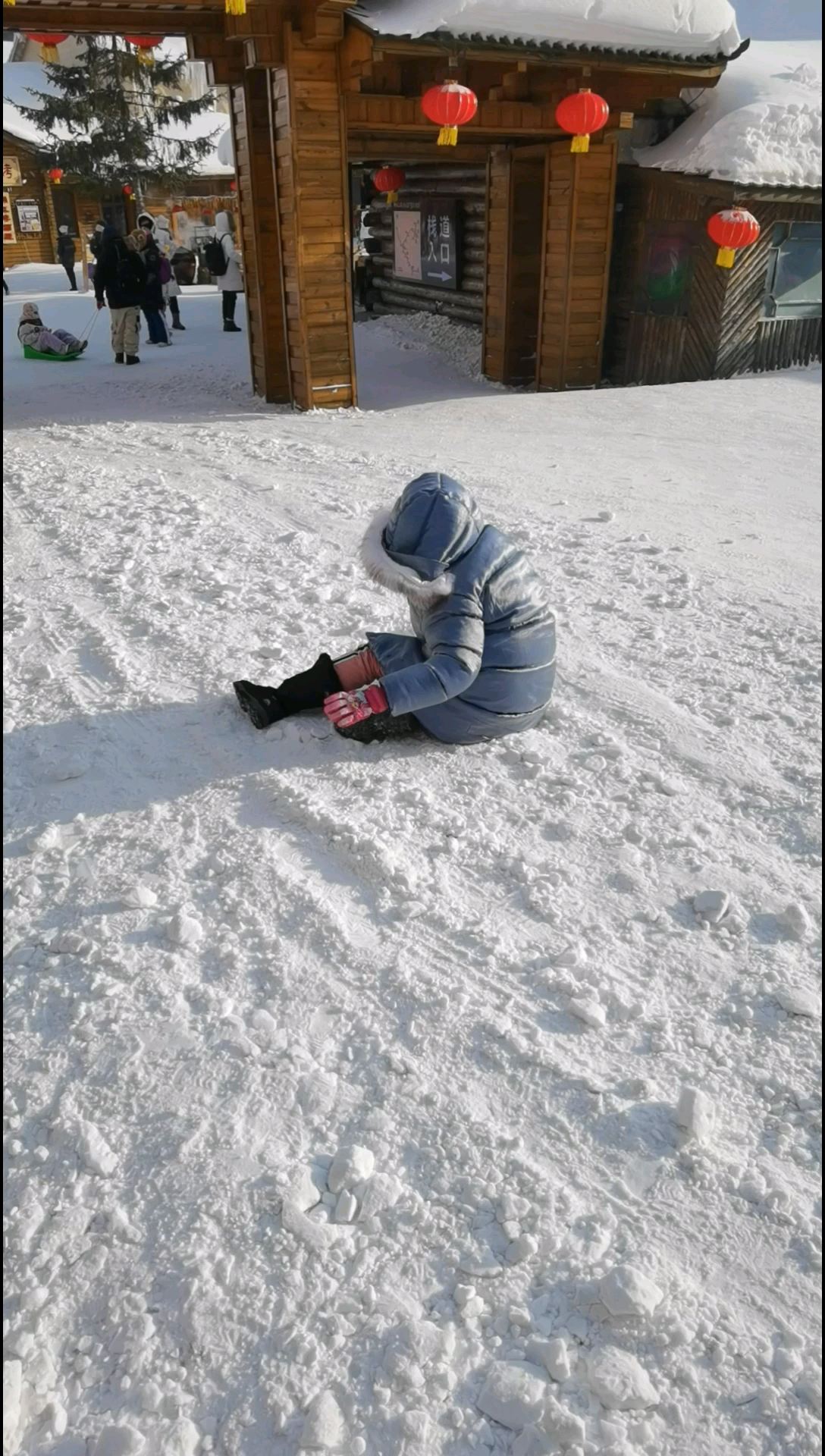 黑龙江省哈尔滨中国雪乡景区。