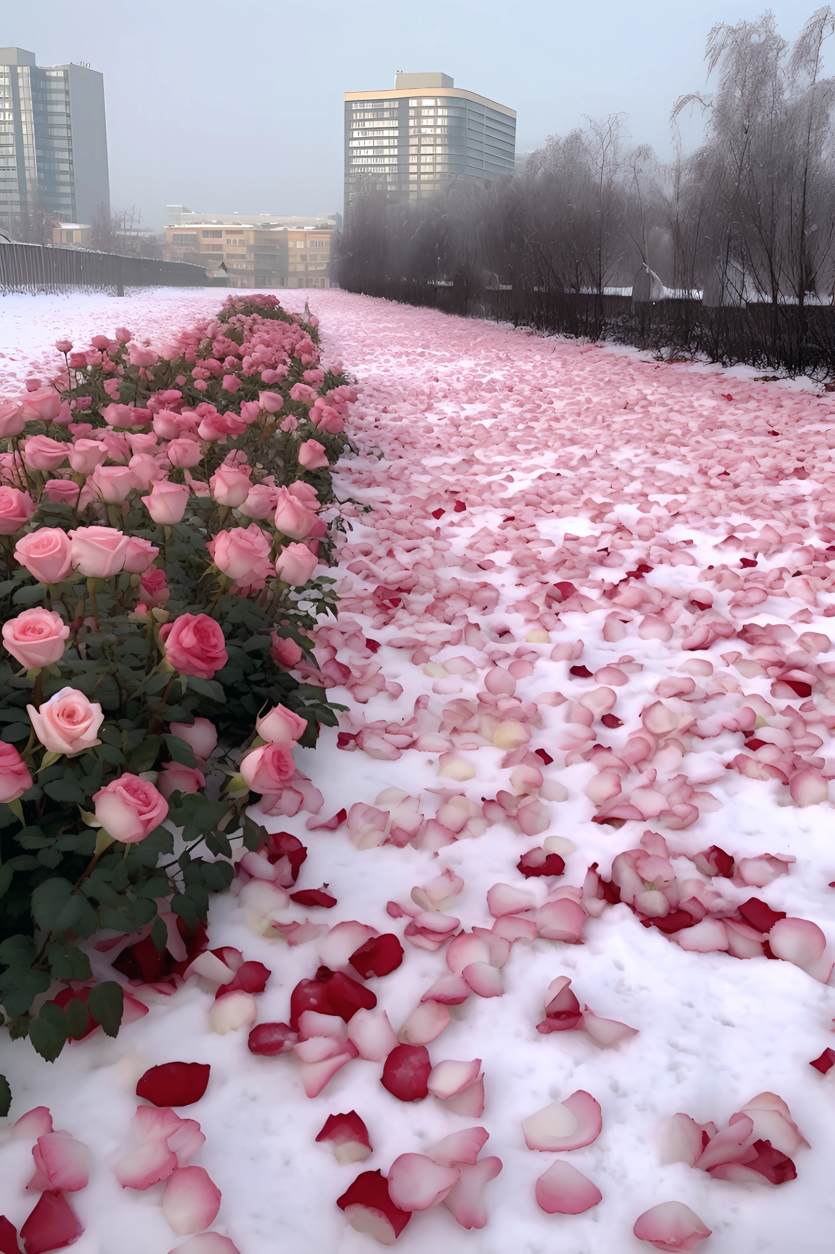 冰雪玫瑰 浪漫的场景，都想和你一起看。 #玫瑰旅行日志 #假装在国外 #这里看夜景超美 #这些国内海