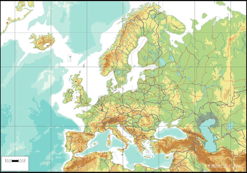🌍 欧洲分区地图（文字版）